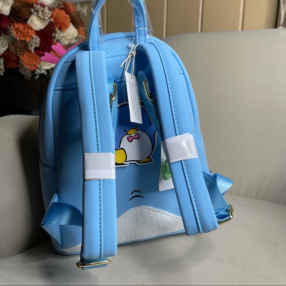 LOUNGEFLY x SANRIO Tuxedo Sam Mini Blue Backpack - Picture 4 of 6